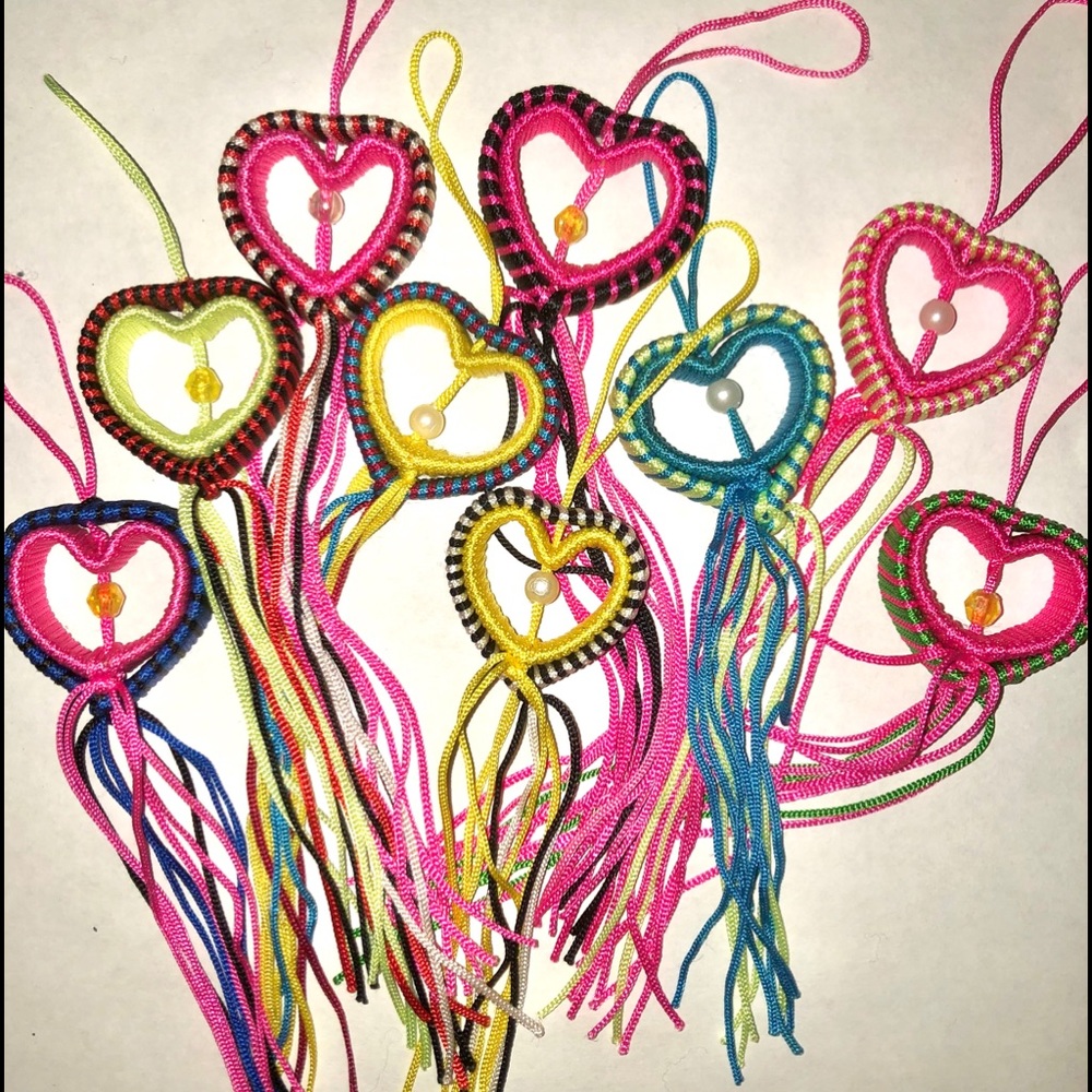 👏FREE Fabric tasseled heart hanging accessory
